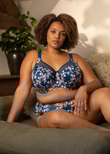 Goddess Kayla BH mit Unterbrustband Teal Blossom Kayla BH mit Unterbrustband Teal Blossom
