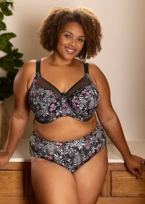 Kayla Banded Bra Charcoal Kayla  Charcoal