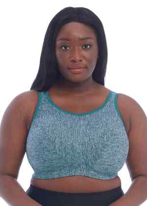 Goddess Sport Soft Cup Sports Bra Teal Heather Goddess Sport  Teal Heather