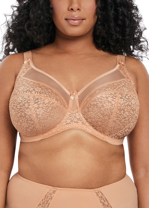 Goddess Womens Adelaide Plus-Size Banded Underwired Bra, 36H, Sand
